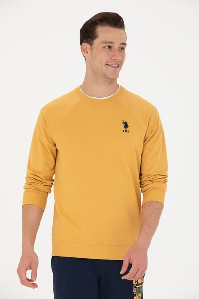 Erkek Safran Basic Sweatshirt