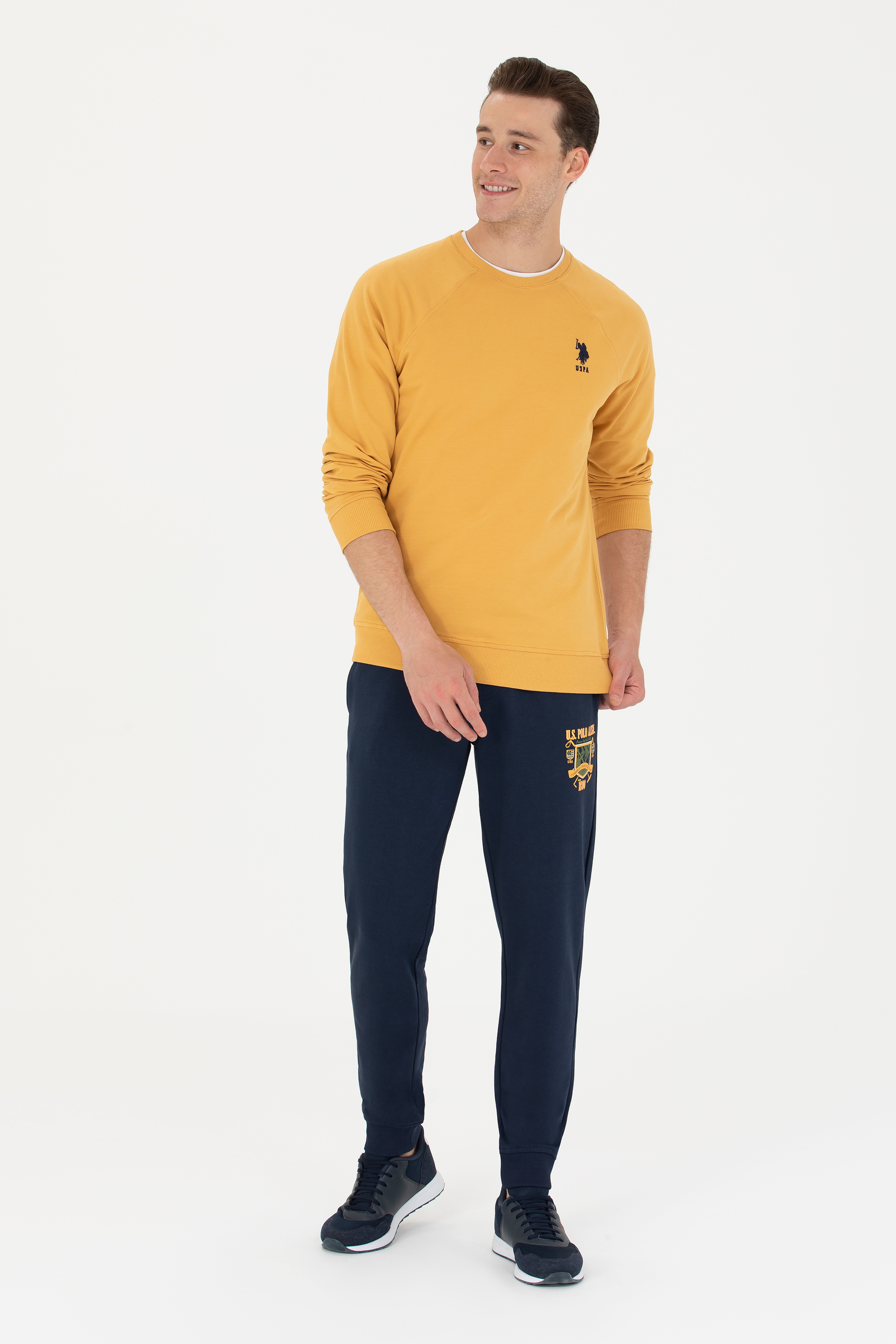 Erkek Safran Basic Sweatshirt
