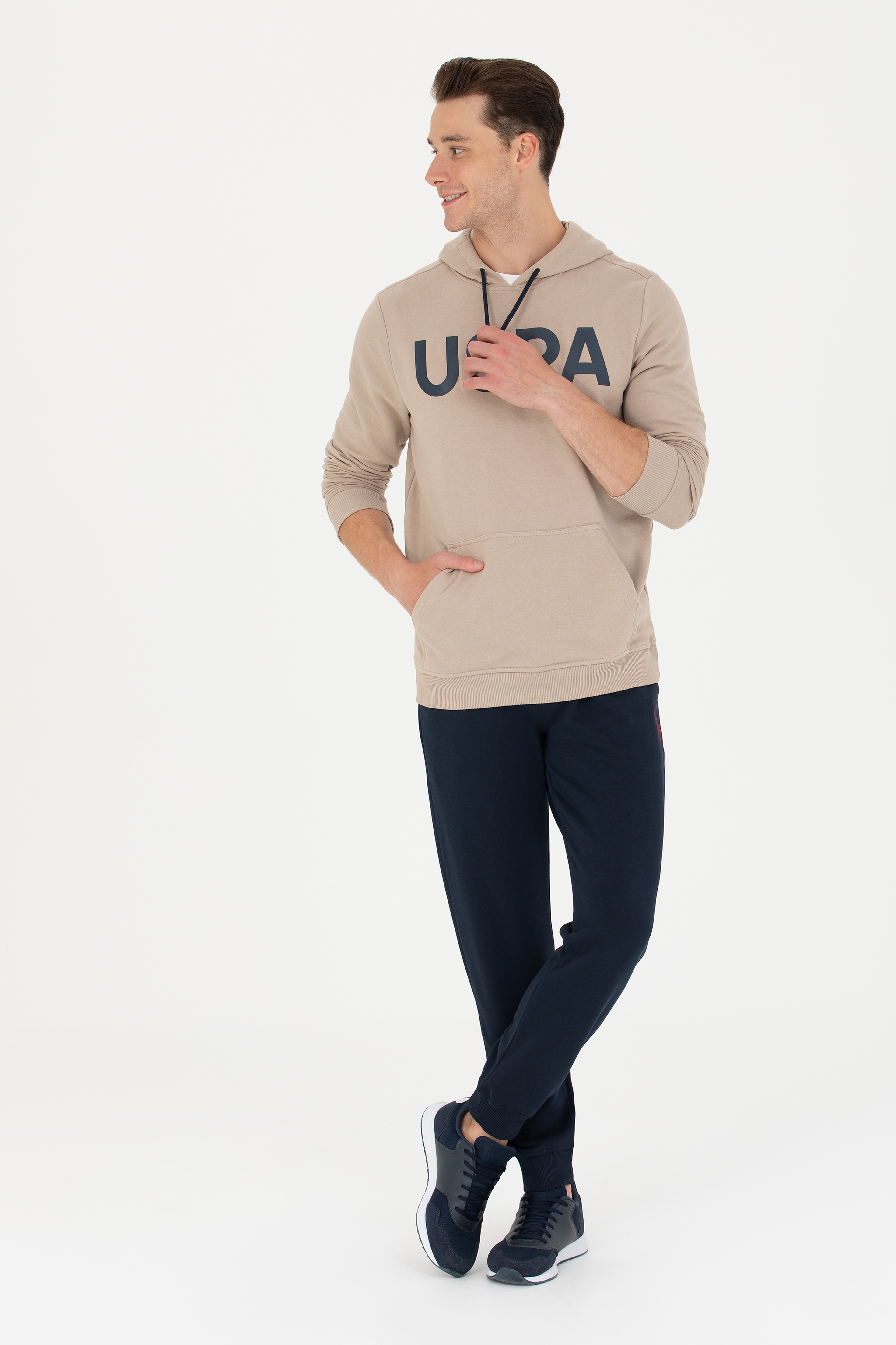 Erkek Taş Basic Sweatshirt - Image 4
