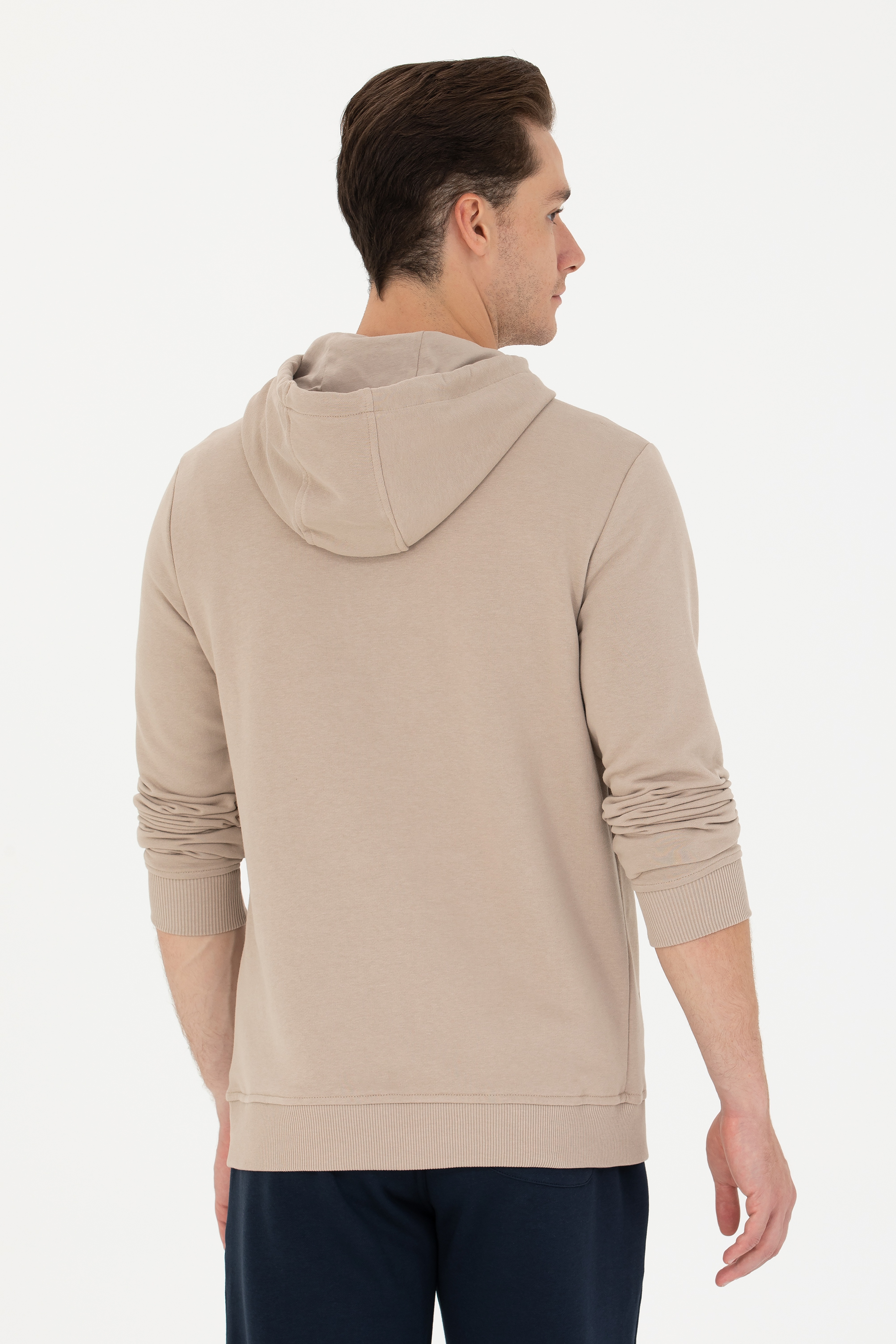 Erkek Taş Basic Sweatshirt - Image 5