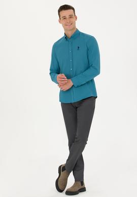 Erkek Slim Fit Antrasit Kanvas / Chino Pantolon - 50271430096