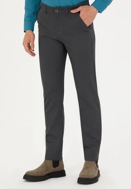 Erkek Slim Fit Antrasit Kanvas / Chino Pantolon - 50271430096