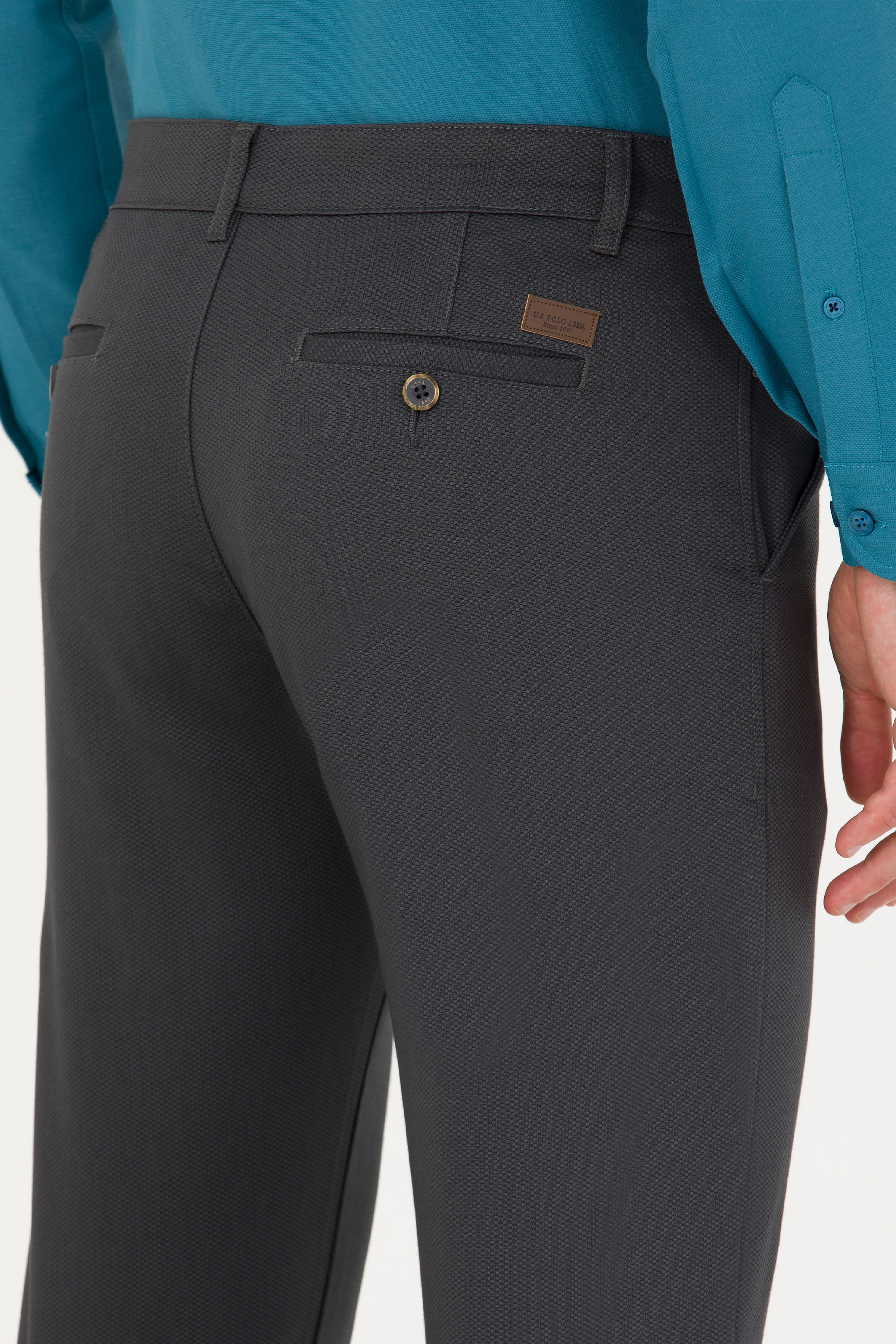 Erkek Slim Fit Antrasit Kanvas / Chino Pantolon - Image 7