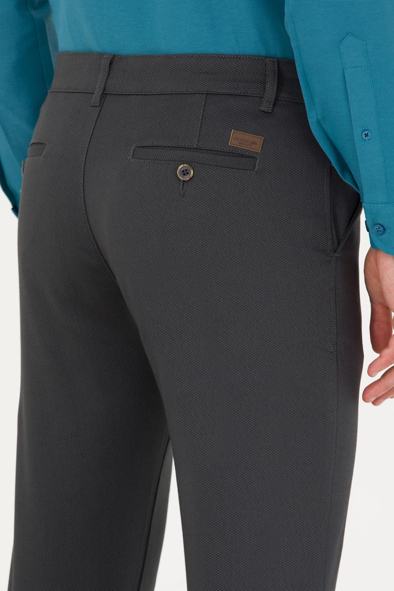 Erkek Slim Fit Antrasit Kanvas / Chino Pantolon - 50271430096