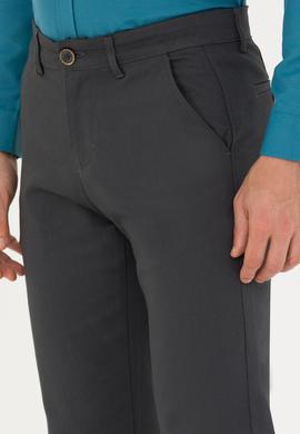 Erkek Slim Fit Antrasit Kanvas / Chino Pantolon - 50271430096