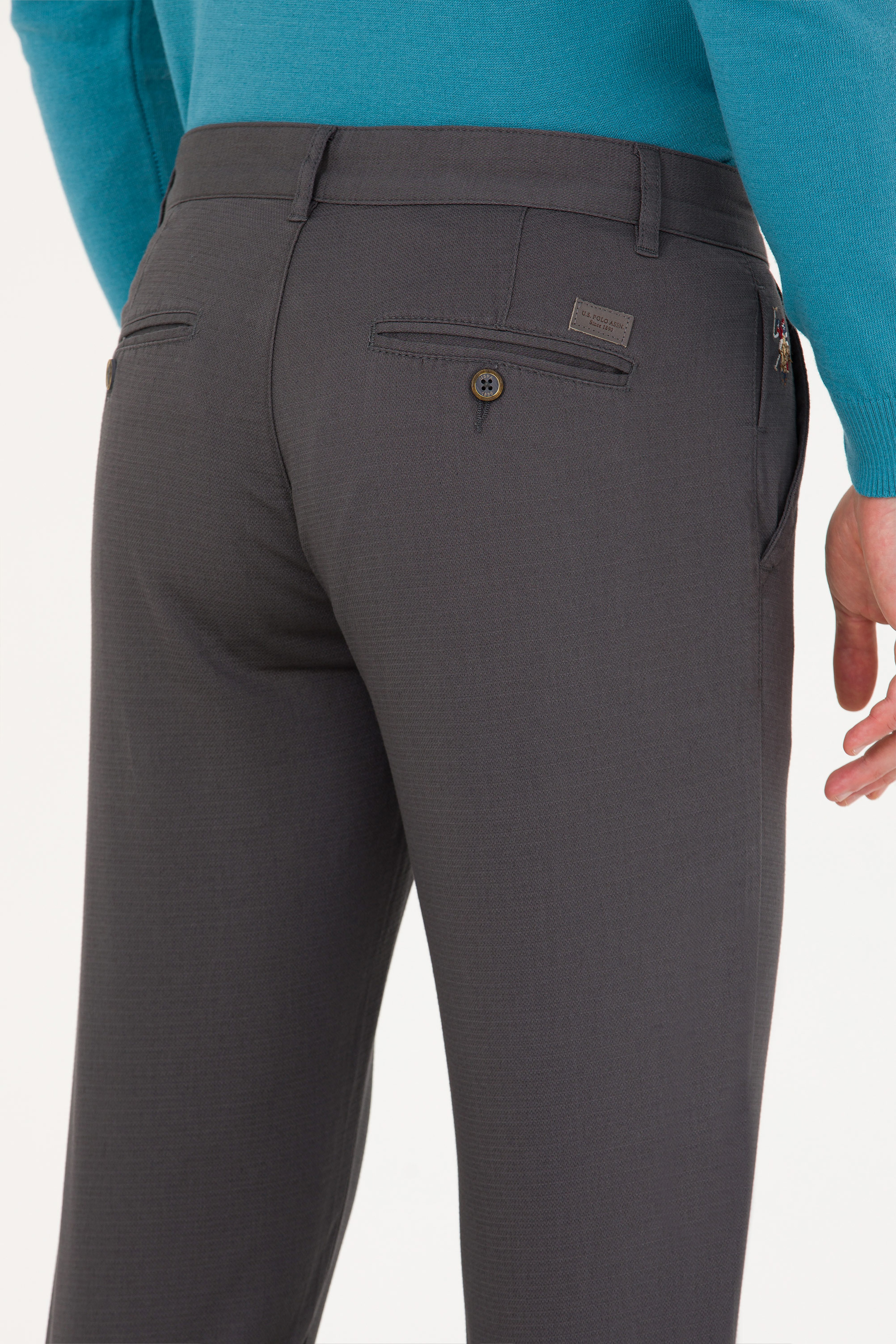 Erkek Slim Fit Antrasit Kanvas Pantolon - Image 7
