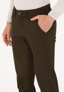Erkek Koyu Haki Kanvas / Chino Pantolon - 50271469611