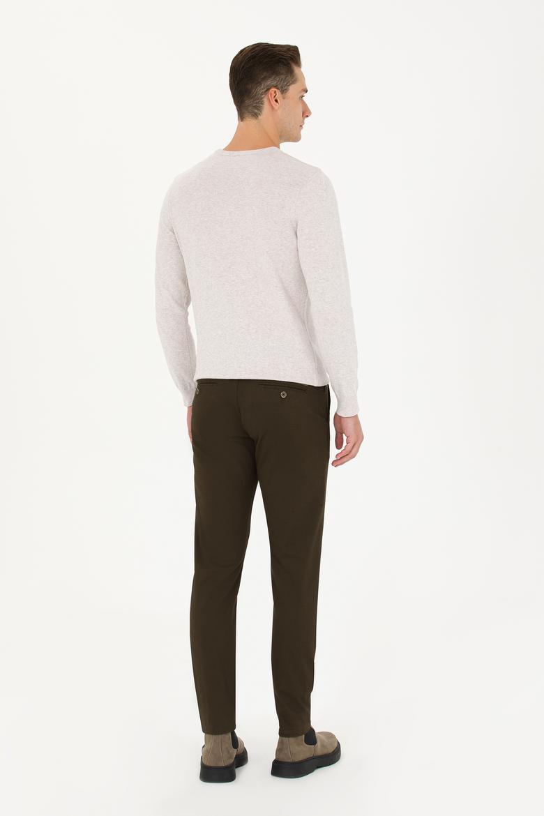 Erkek Koyu Haki Kanvas / Chino Pantolon - 50271469611