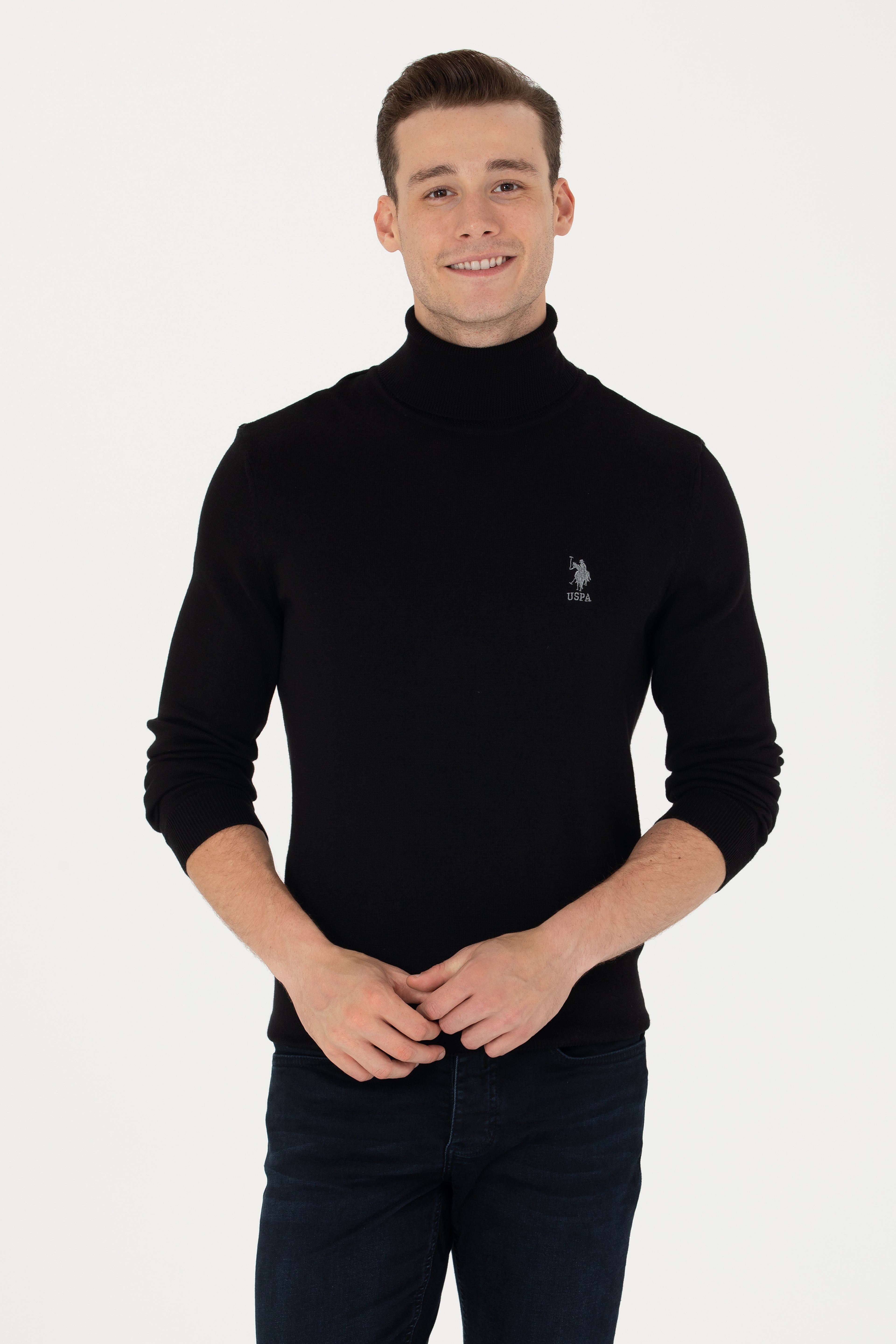 Erkek Siyah Basic Kazak - Image 1