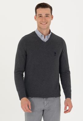 Erkek Antrasit Melanj Basic Kazak - 50269004018