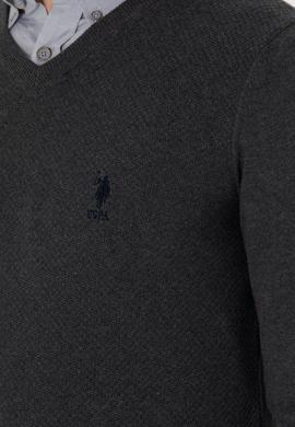 Erkek Antrasit Melanj Basic Kazak - 50269004018