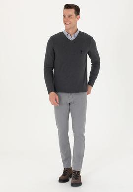 Erkek Antrasit Melanj Basic Kazak - 50269004018