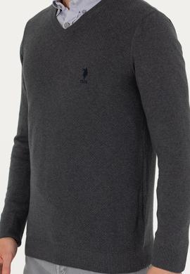 Erkek Antrasit Melanj Basic Kazak - 50269004018