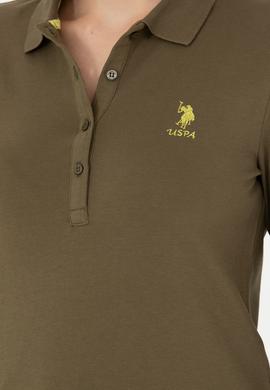 Kadın Haki Polo Yaka Basic Sweatshirt - 50276999014