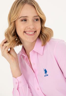 Kadın Manolya Uzun Kollu Basic Gömlek - 50262887155