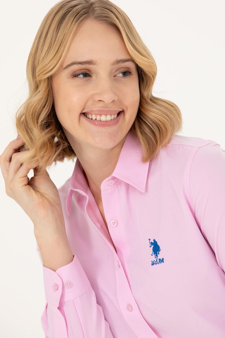 Kadın Manolya Uzun Kollu Basic Gömlek - 50262887155