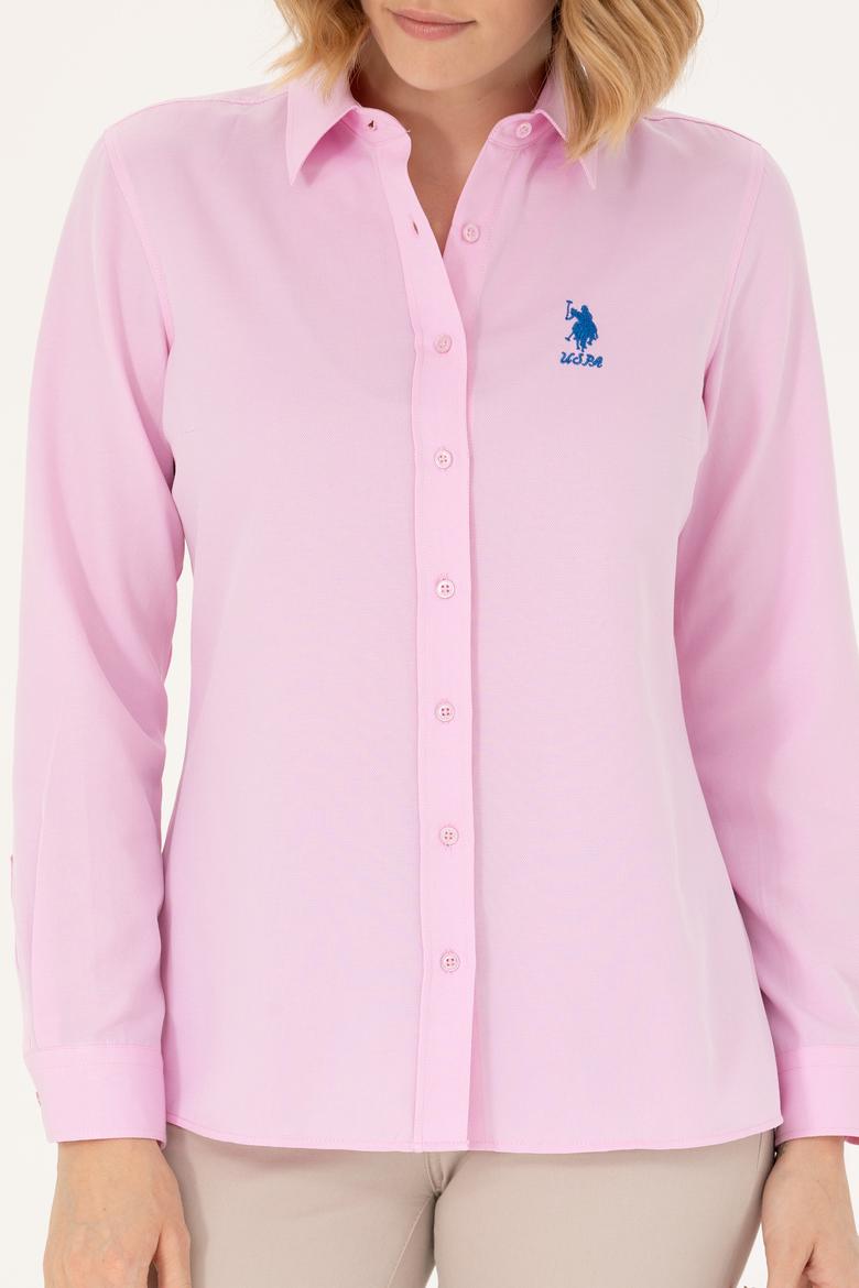 Kadın Manolya Uzun Kollu Basic Gömlek - 50262887155