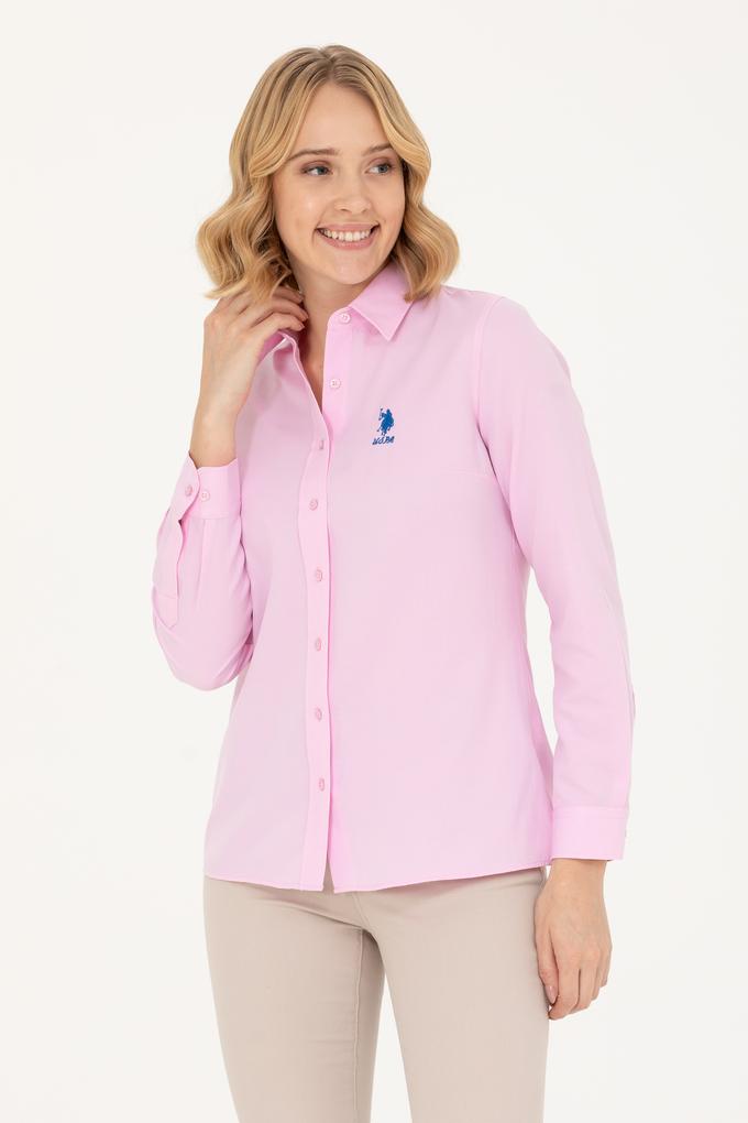 Kadın Manolya Uzun Kollu Basic Gömlek