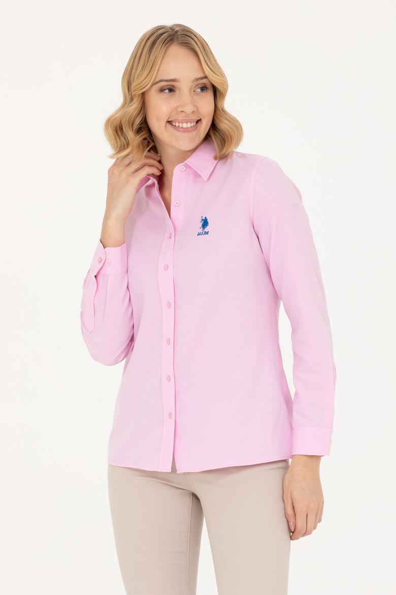 Kadın Manolya Uzun Kollu Basic Gömlek