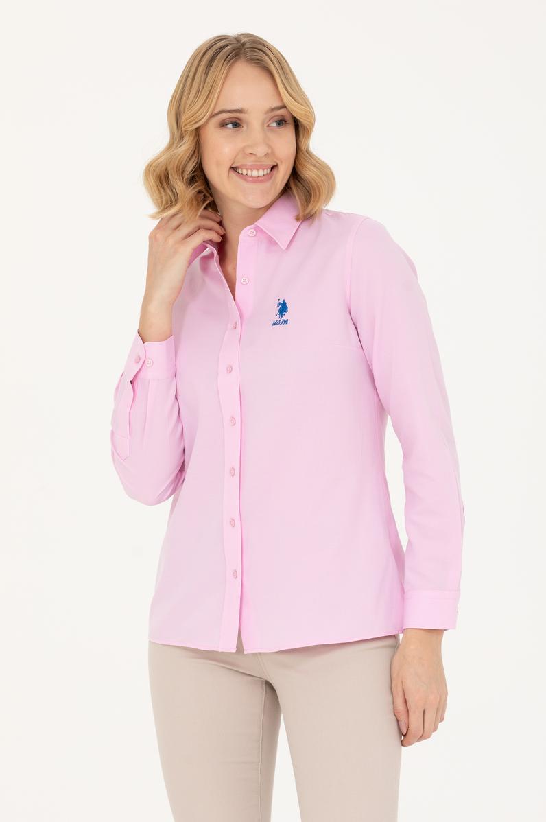 Kadın Manolya Uzun Kollu Basic Gömlek