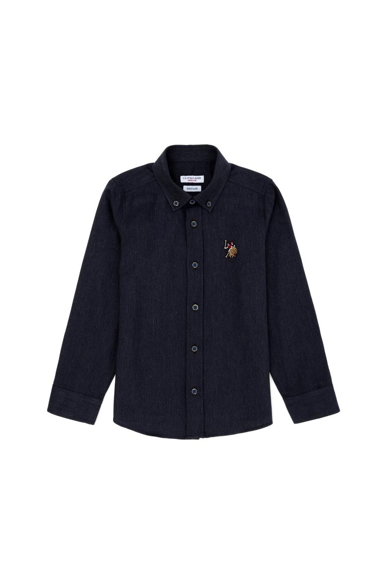 Erkek Çocuk Lacivert Uzun Kollu Gömlek