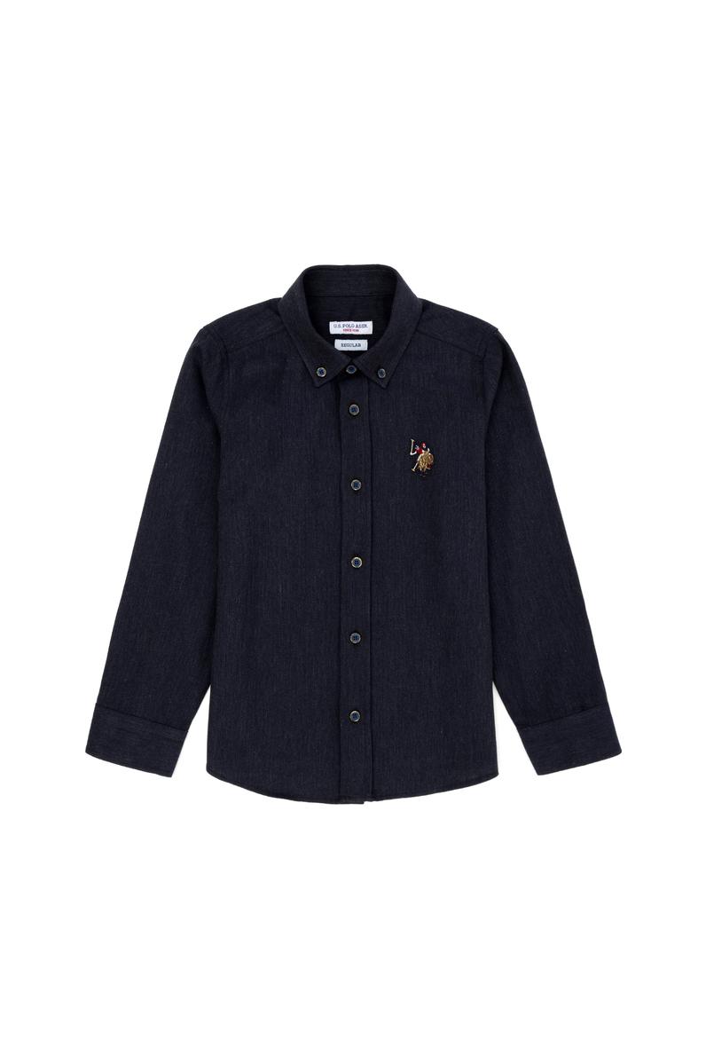 Erkek Çocuk Lacivert Uzun Kollu Gömlek