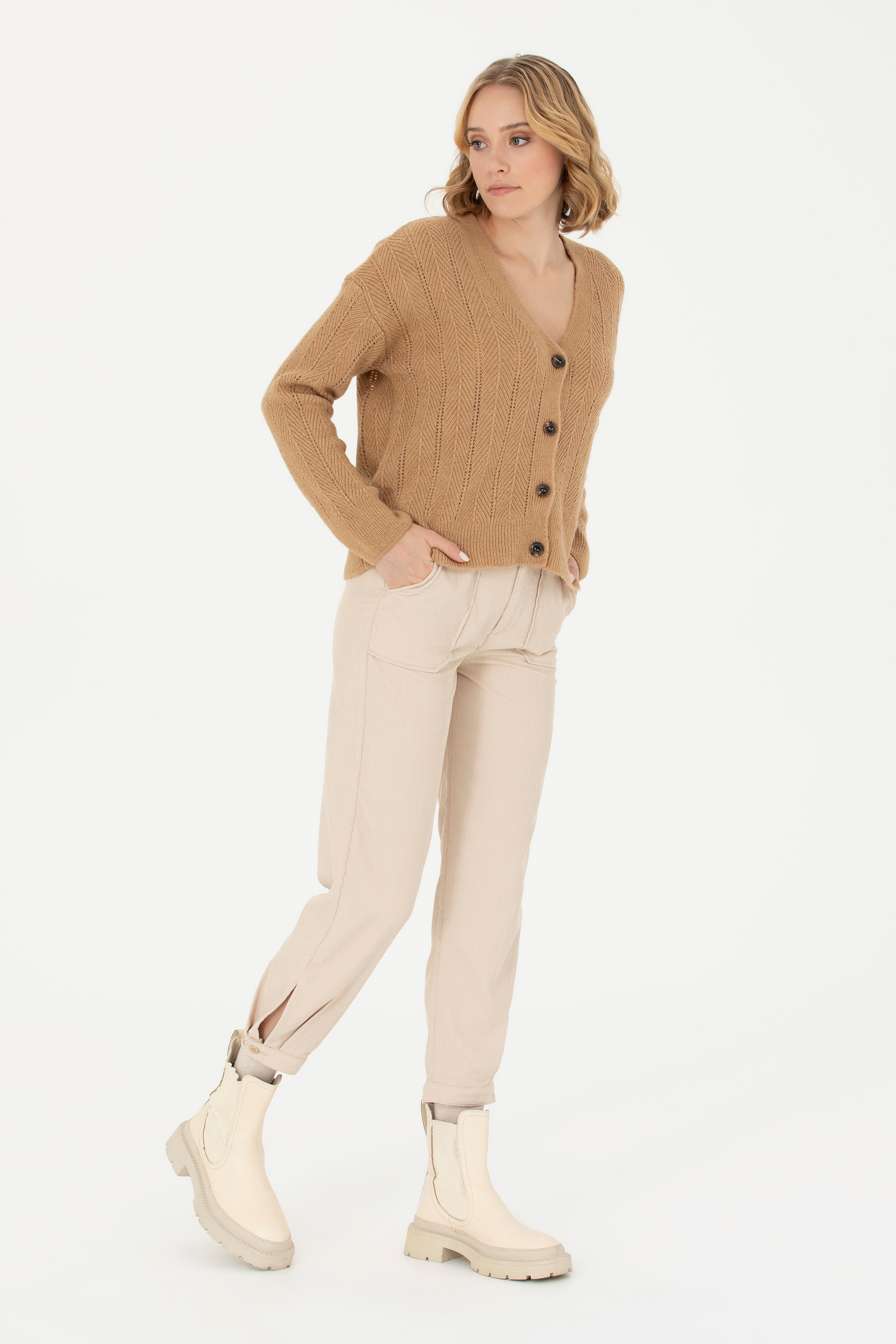 Kadın Krem Pantolon - Image 3
