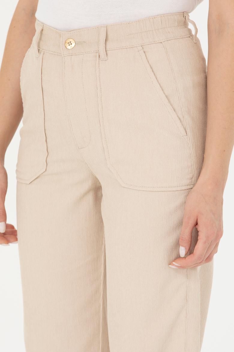 Kadın Krem Pantolon - 50272059018