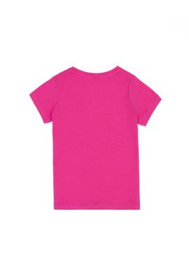 Çocuk Fuşya Bisiklet Yaka Tişört - 50265678045