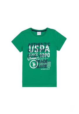 Çocuk Yeşil Bisiklet Yaka Tişört - 50263338058