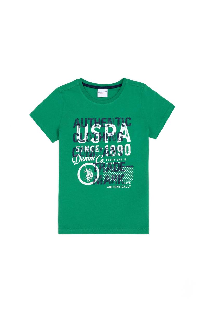 Çocuk Yeşil Bisiklet Yaka Tişört