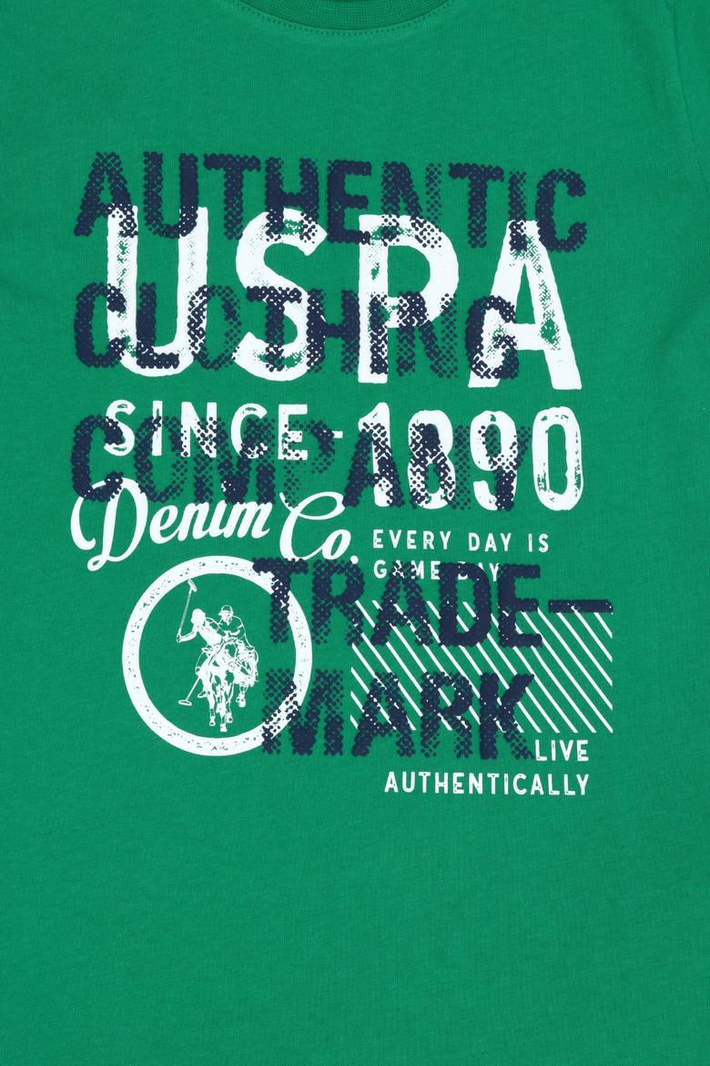 Çocuk Yeşil Bisiklet Yaka Tişört - 50263338058