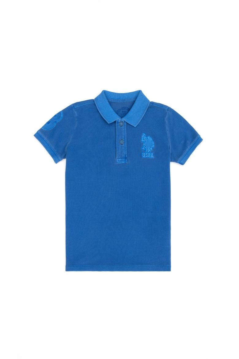 Erkek Çocuk Saks Polo Yaka Tişört