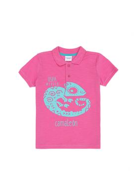Erkek Çocuk Pembe Polo Yaka Tişört - 50263511023
