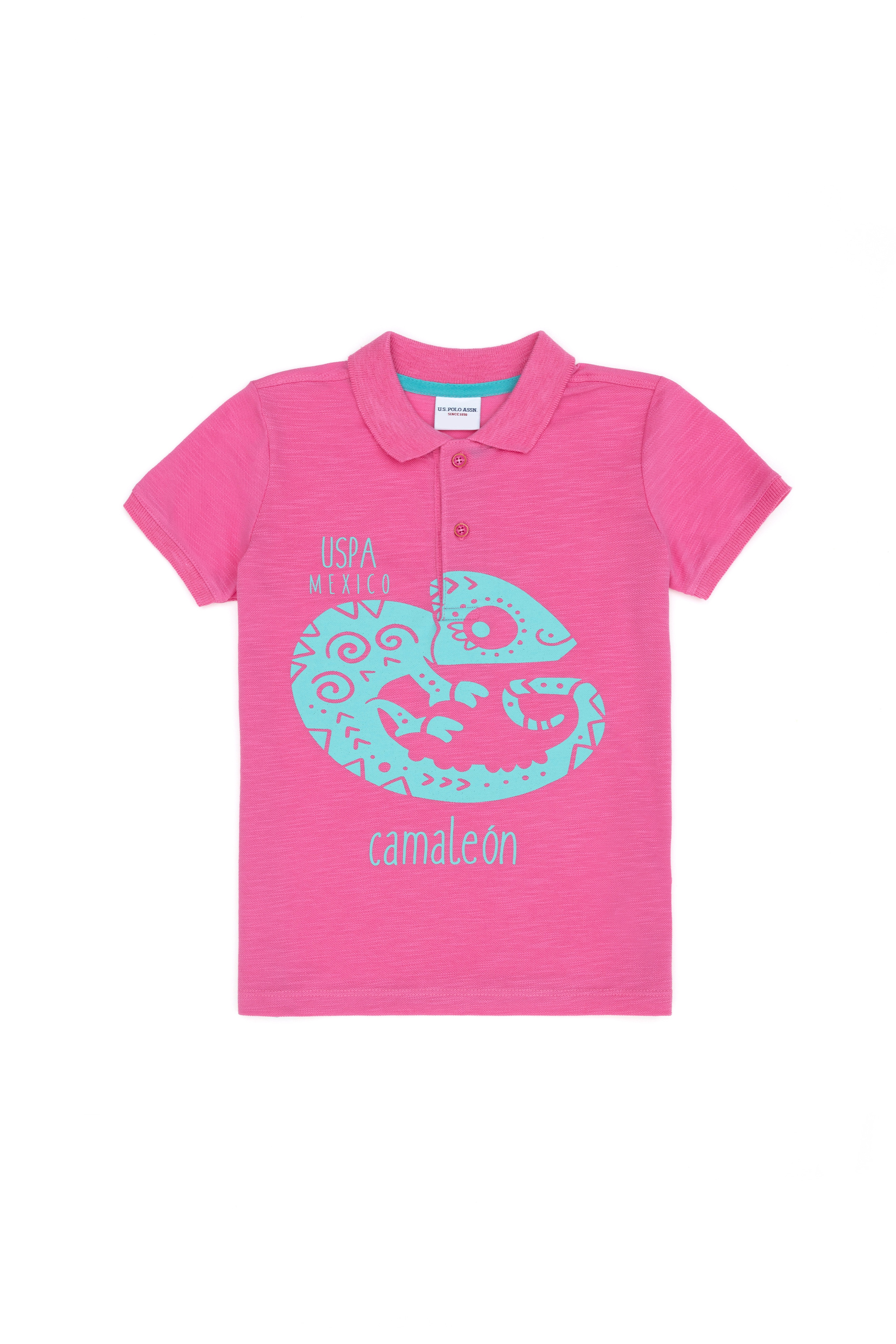 Erkek Çocuk Pembe Polo Yaka Tişört