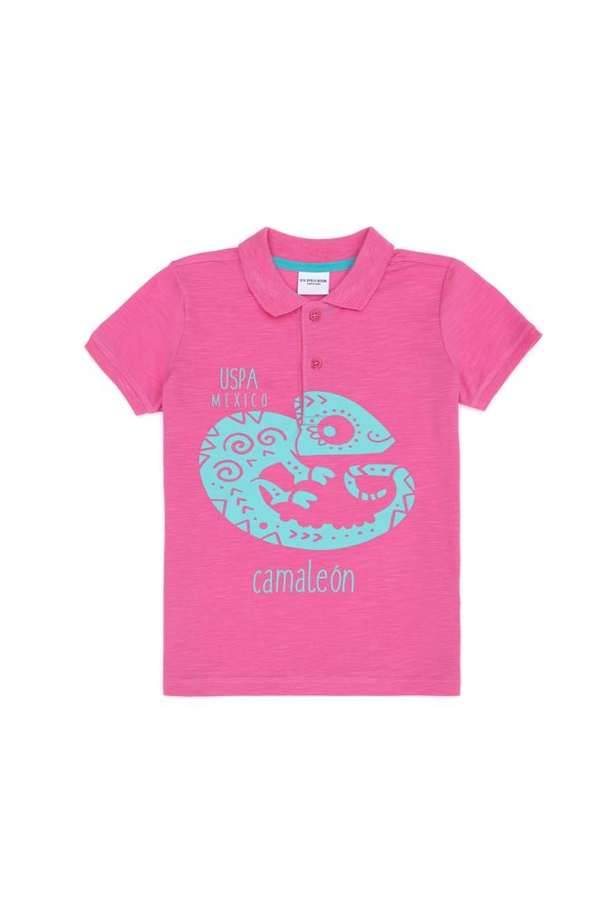 Erkek Çocuk Pembe Polo Yaka Tişört