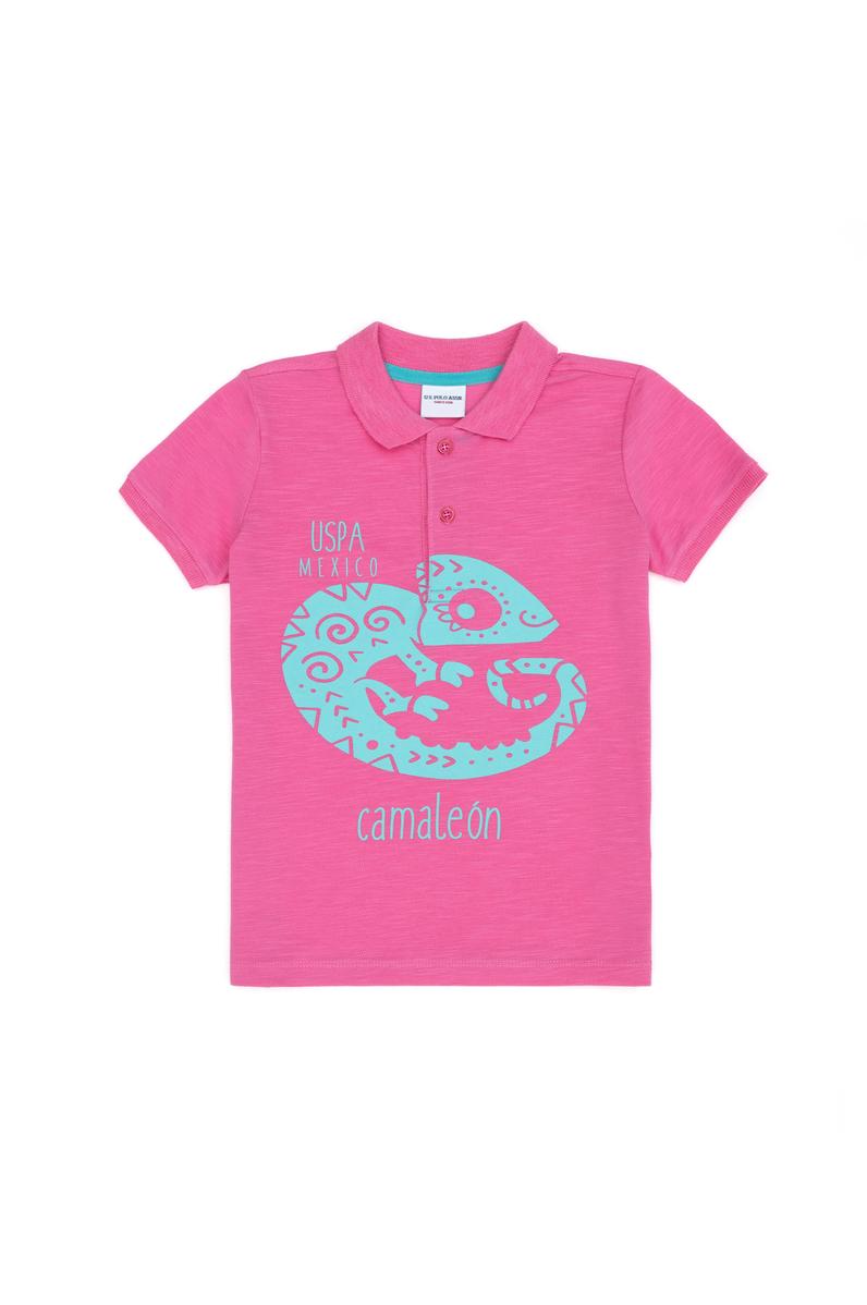 Erkek Çocuk Pembe Polo Yaka Tişört