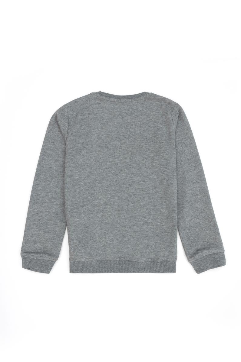 Erkek Çocuk Gri Melanj Bisiklet Yaka Sweatshirt