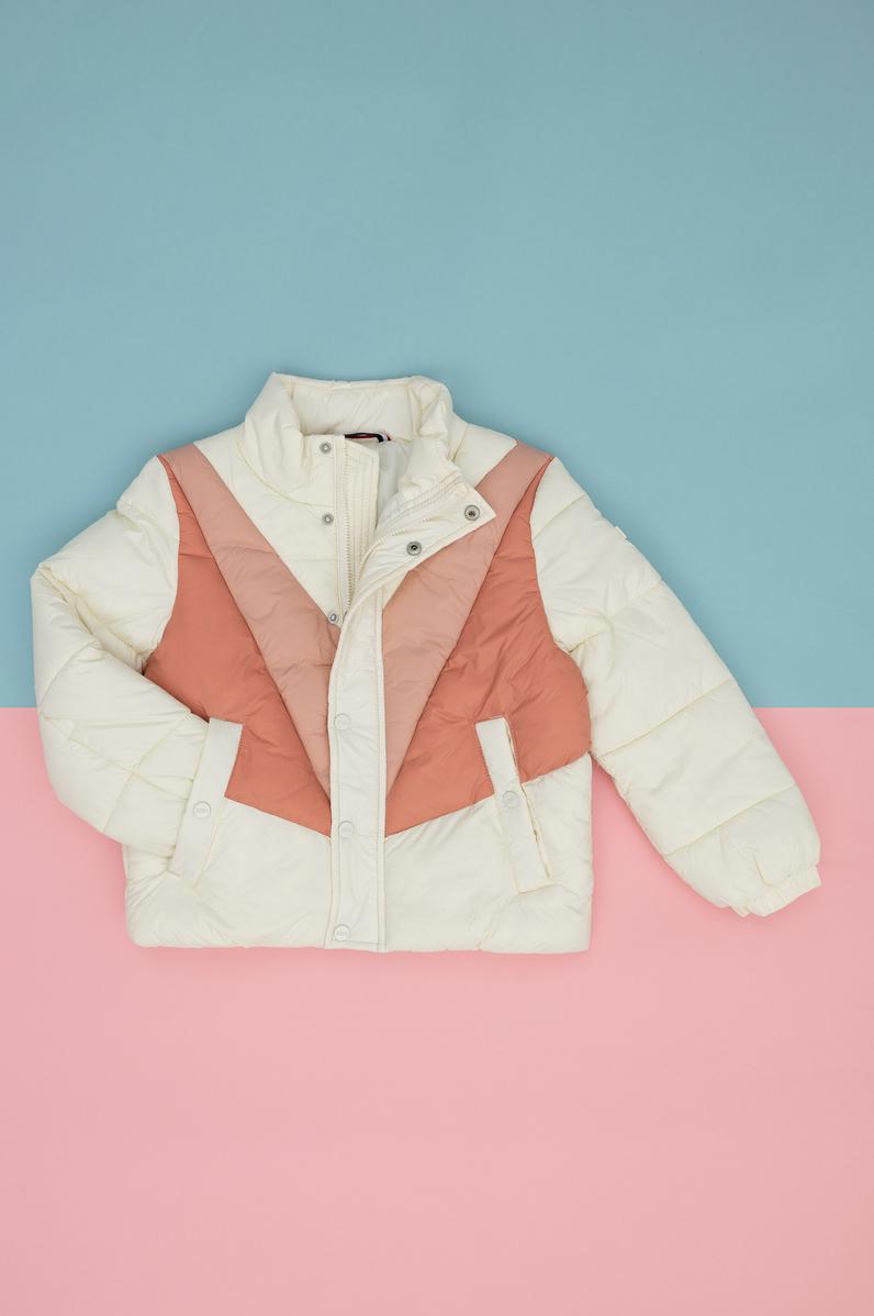 Kız Çocuk Ekru Mont