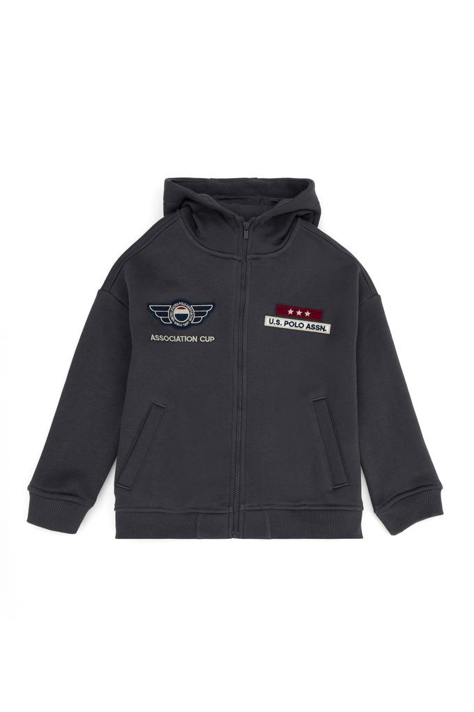 Erkek Çocuk Antrasit Kapüşonlu Sweatshirt