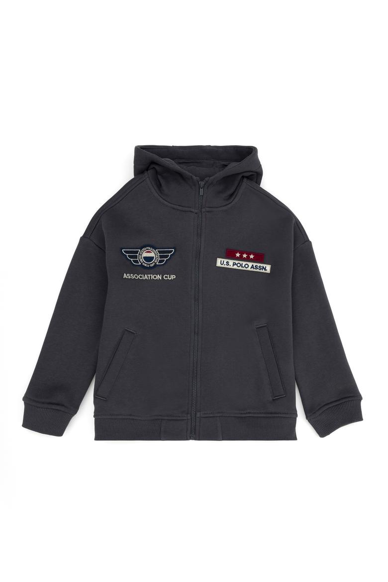 Erkek Çocuk Antrasit Kapüşonlu Sweatshirt