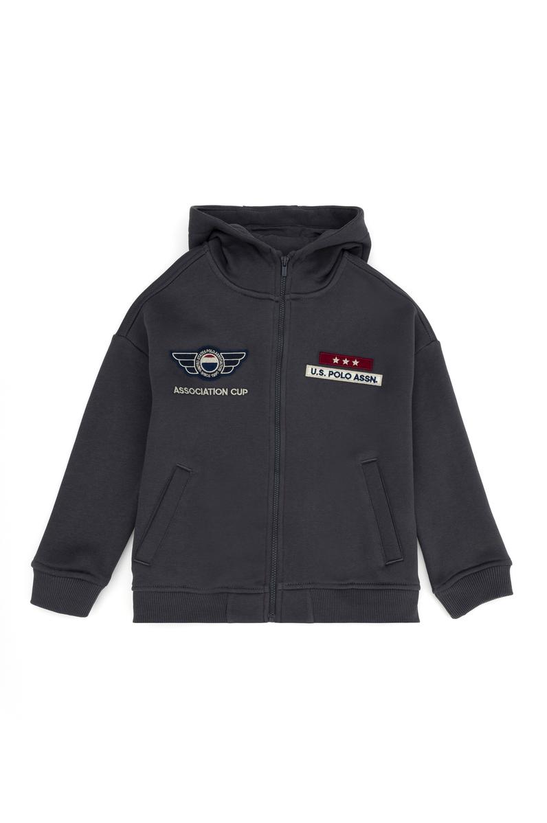 Erkek Çocuk Antrasit Kapüşonlu Sweatshirt