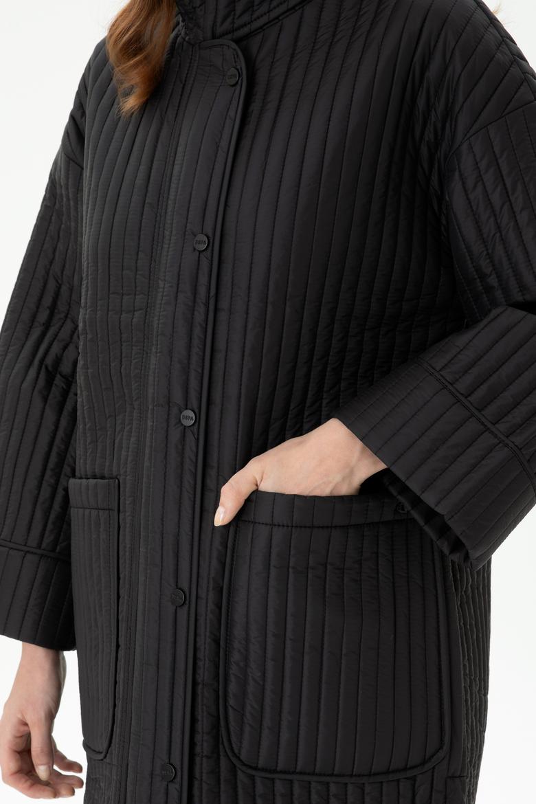 Kadın Siyah Kaban - 50271334016