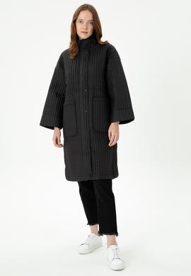 Kadın Siyah Kaban - 50271334016