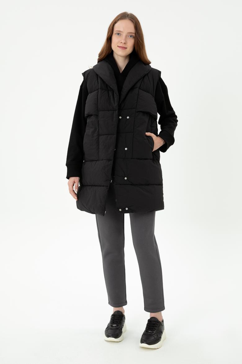 Kadın Siyah Yelek - 50270656006