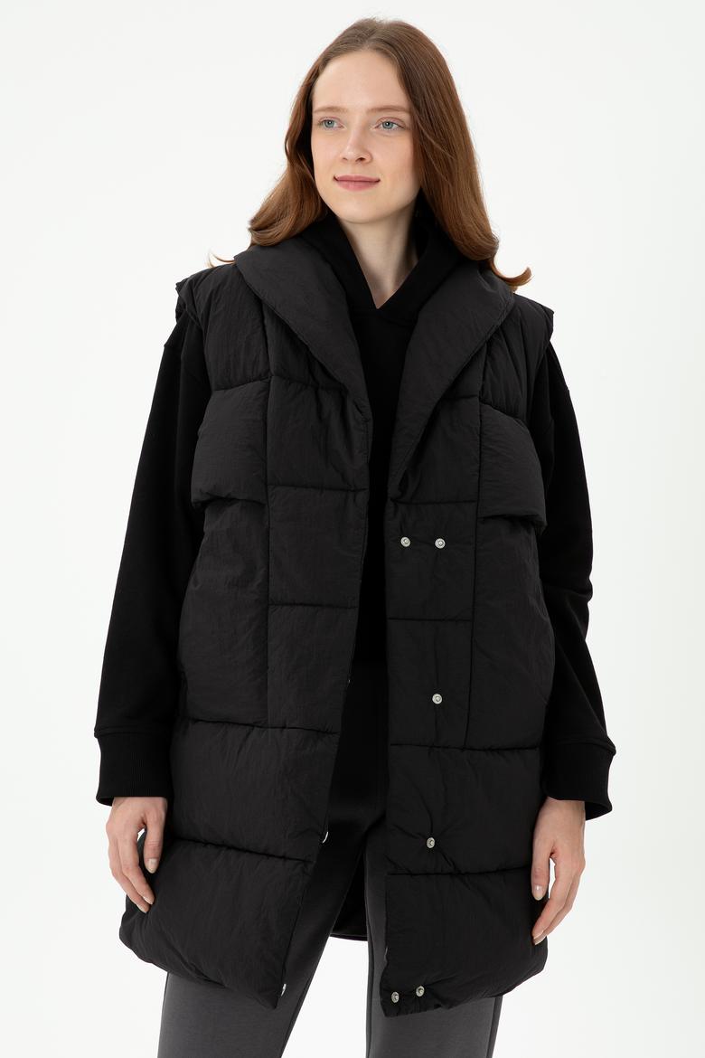 Kadın Siyah Yelek - 50270656006