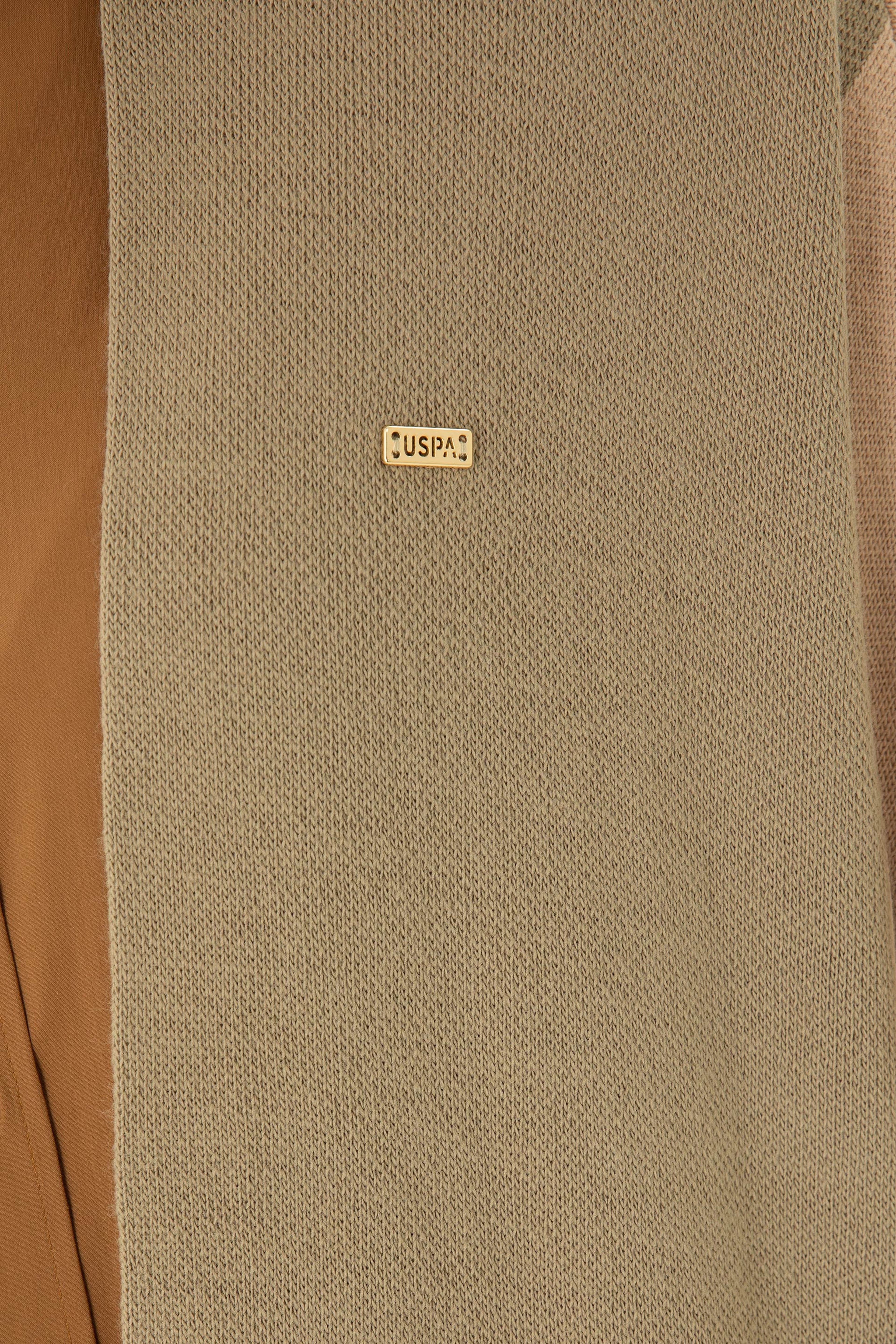 Kadın Kum Melanj Triko Panço - Image 6