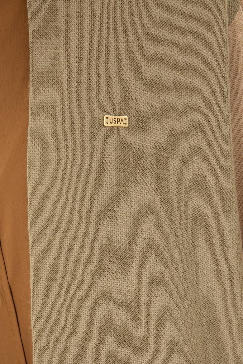 Kadın Kum Melanj Triko Panço - 50272074011