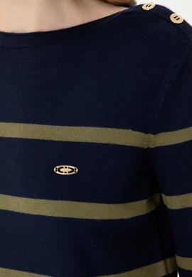 Kadın Lacivert Bisiklet Yaka Kazak - 50269500008