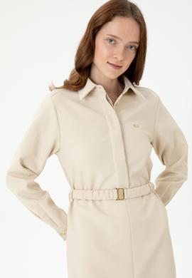 Kadın Krem Mini Boy Dokuma Elbise - 50271162014